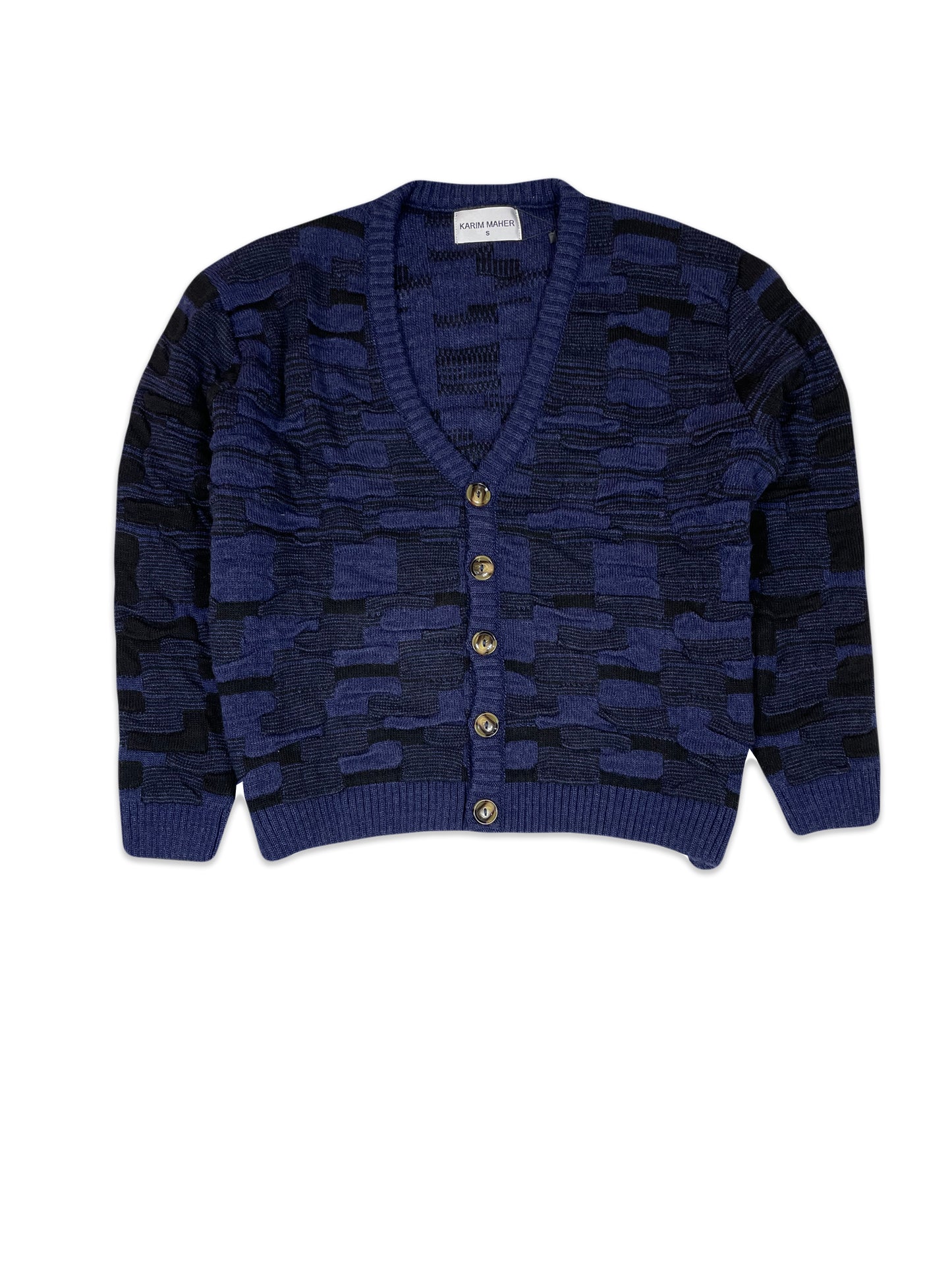 Over Size Contrast Cardigan