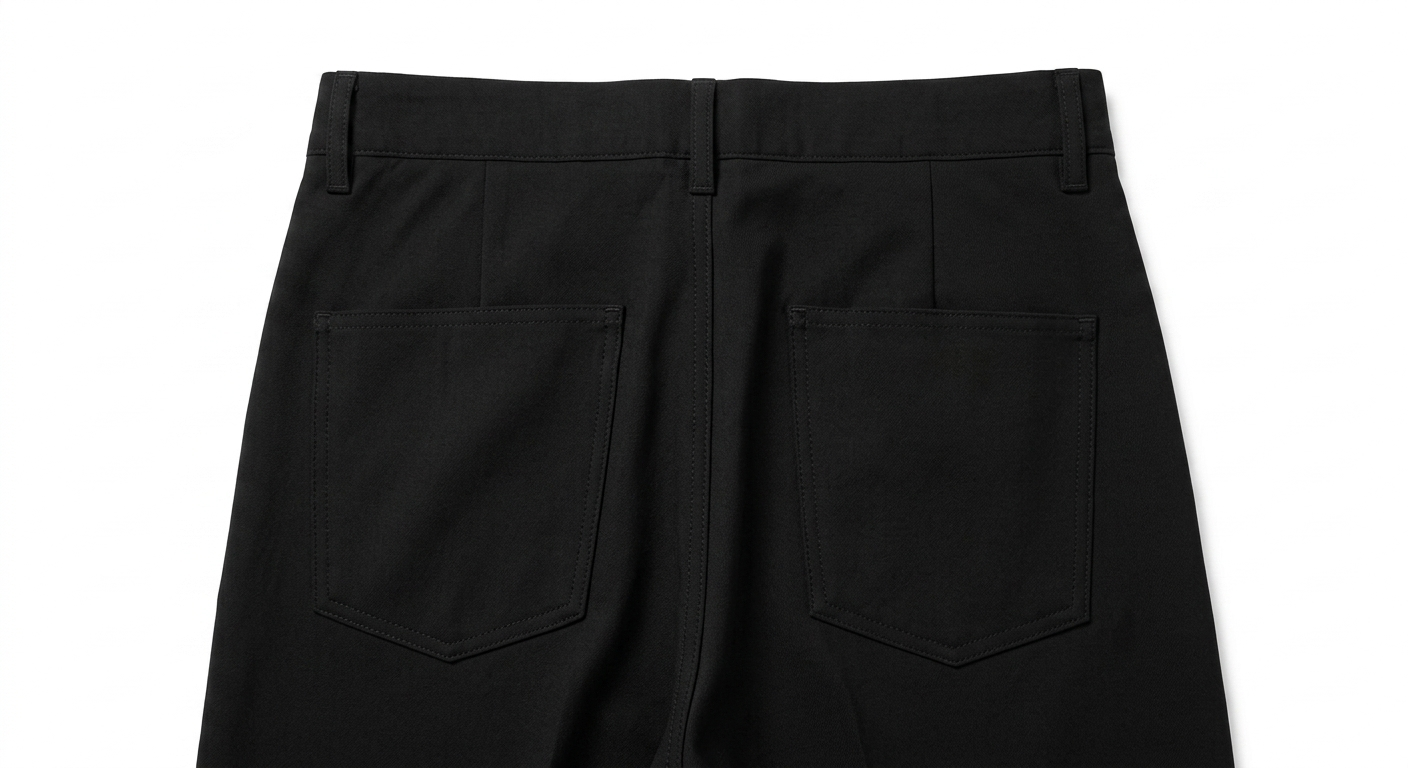 The Curved-Zip Cotton Trouser